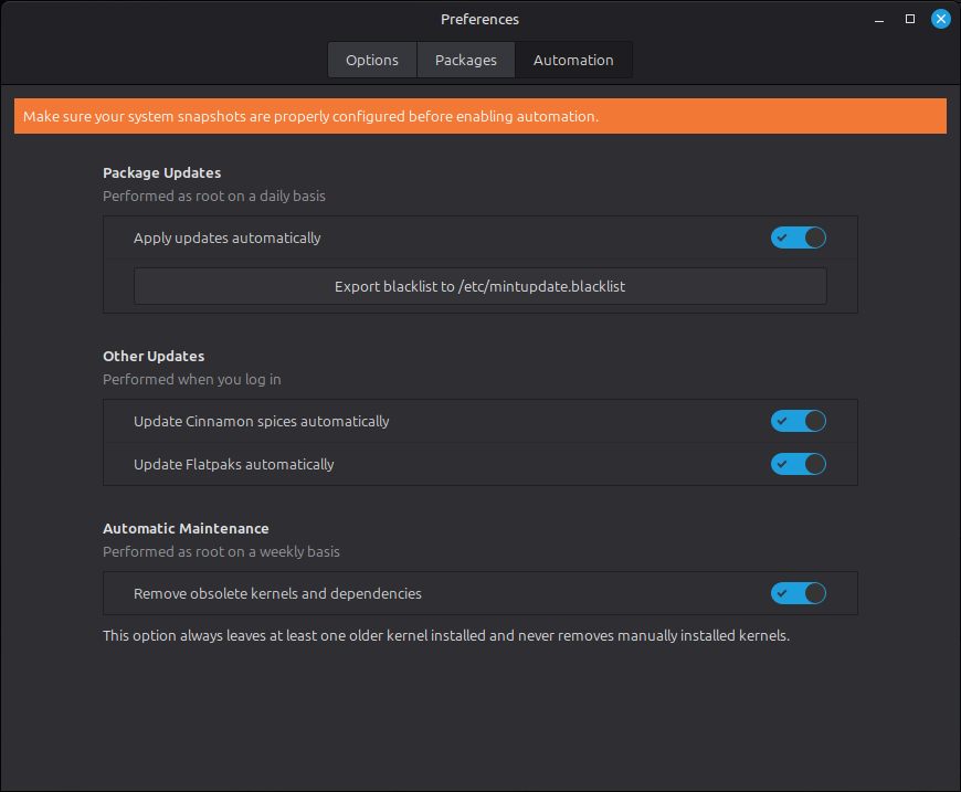 automatic updates